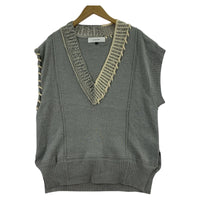 ニット Crafted Knit Vest/GRY 36 グレー