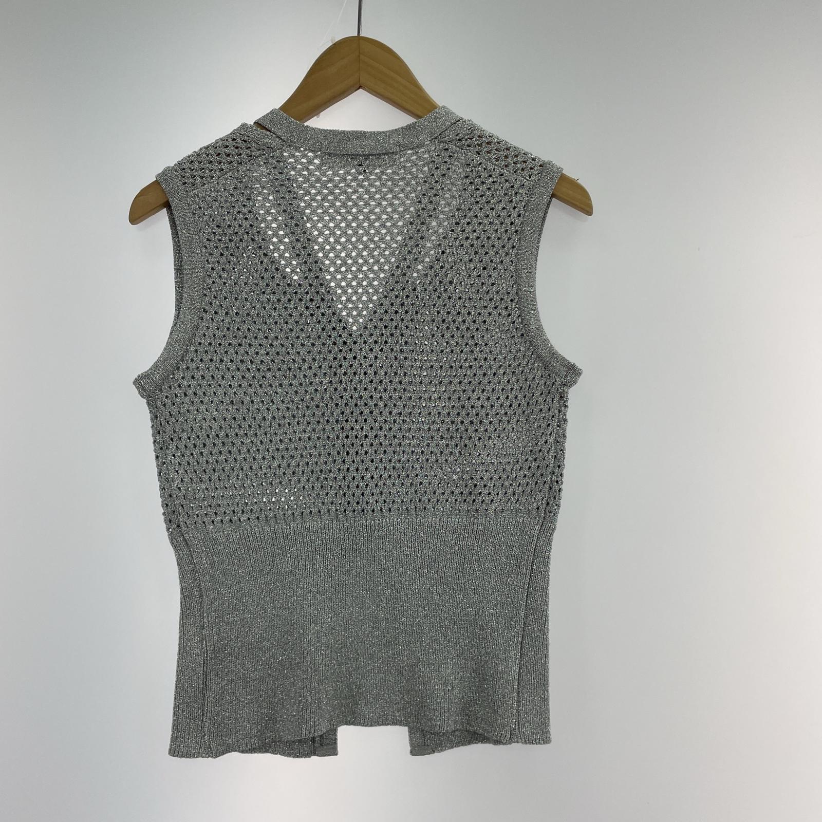 カーディガン Lame Transfomer Knit/SLV 36 シルバー