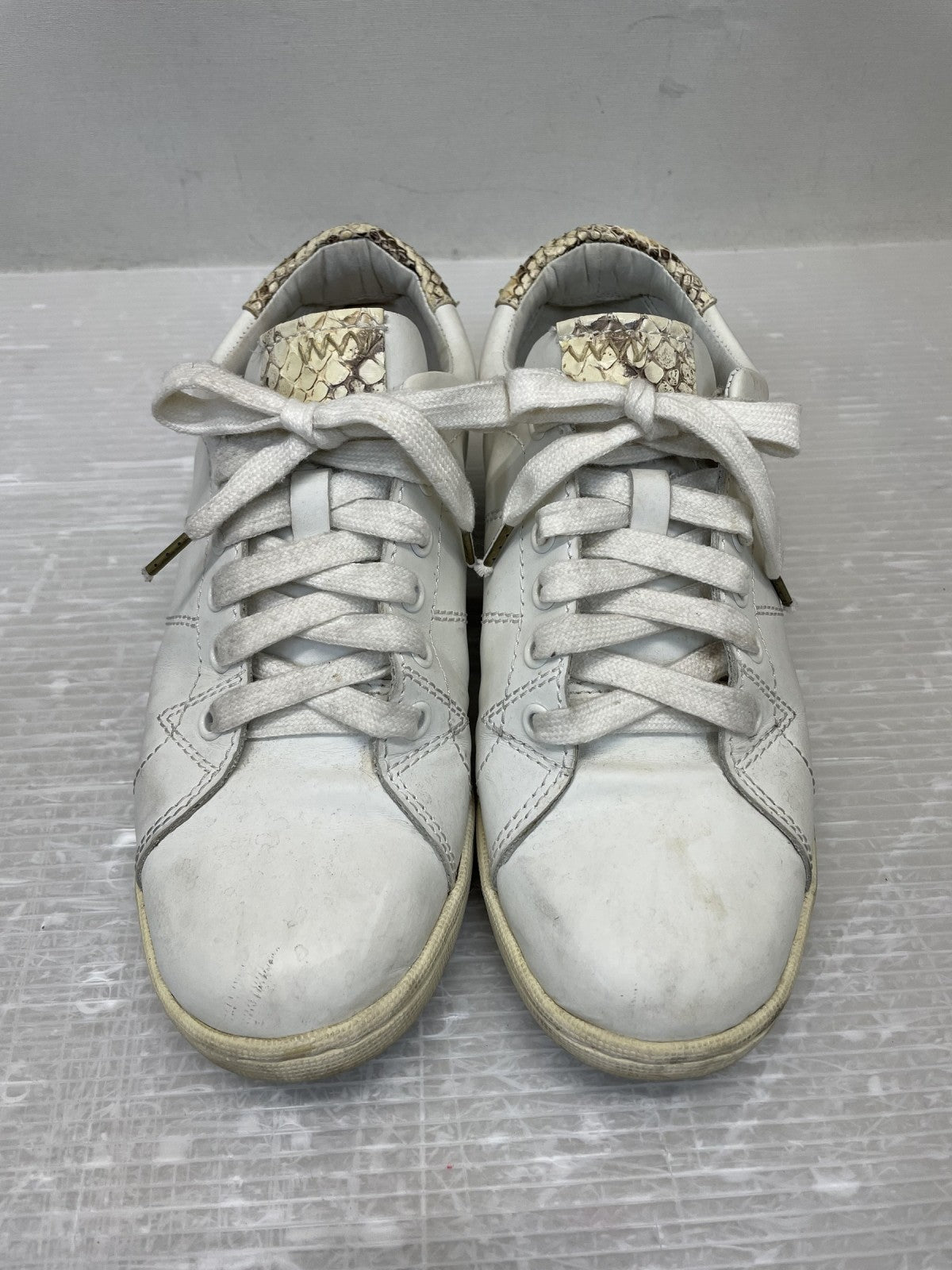 スニーカー VISVIM FOLEY-FOLK WHITE PATTERN スニーカー W7 ホワイト