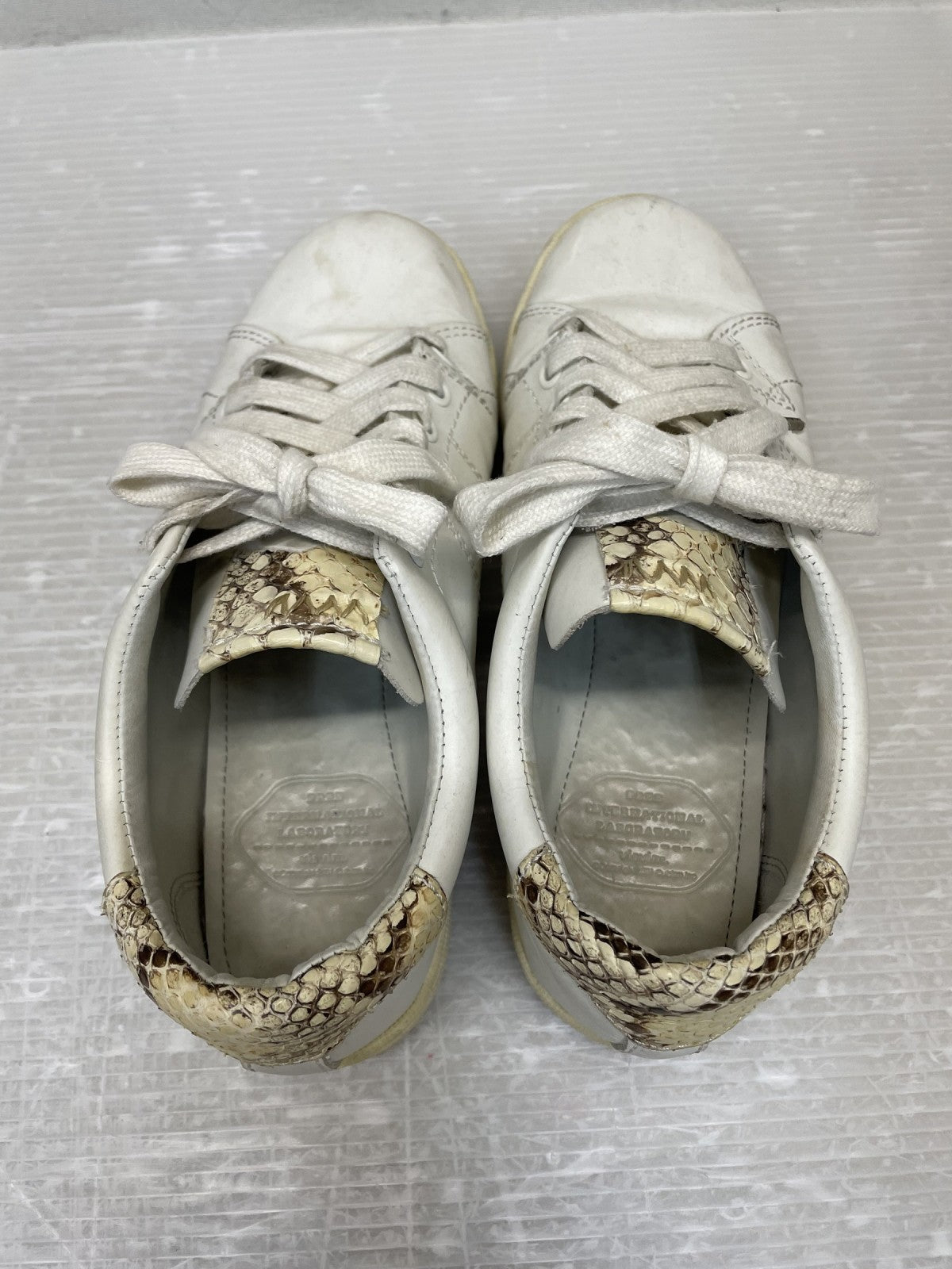 スニーカー VISVIM FOLEY-FOLK WHITE PATTERN スニーカー W7 ホワイト