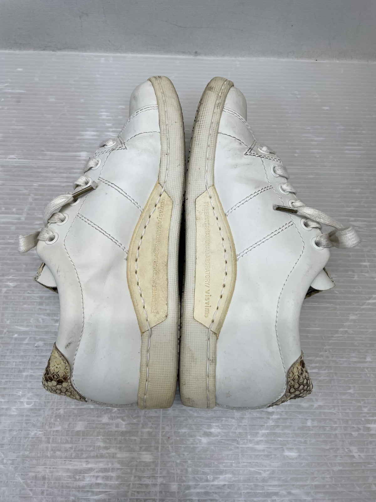 スニーカー VISVIM FOLEY-FOLK WHITE PATTERN スニーカー W7 ホワイト