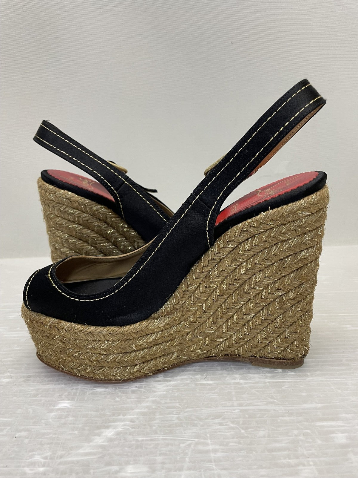 C.Louboutin MENORCA ウェッジソールサンダル 35 ブラック