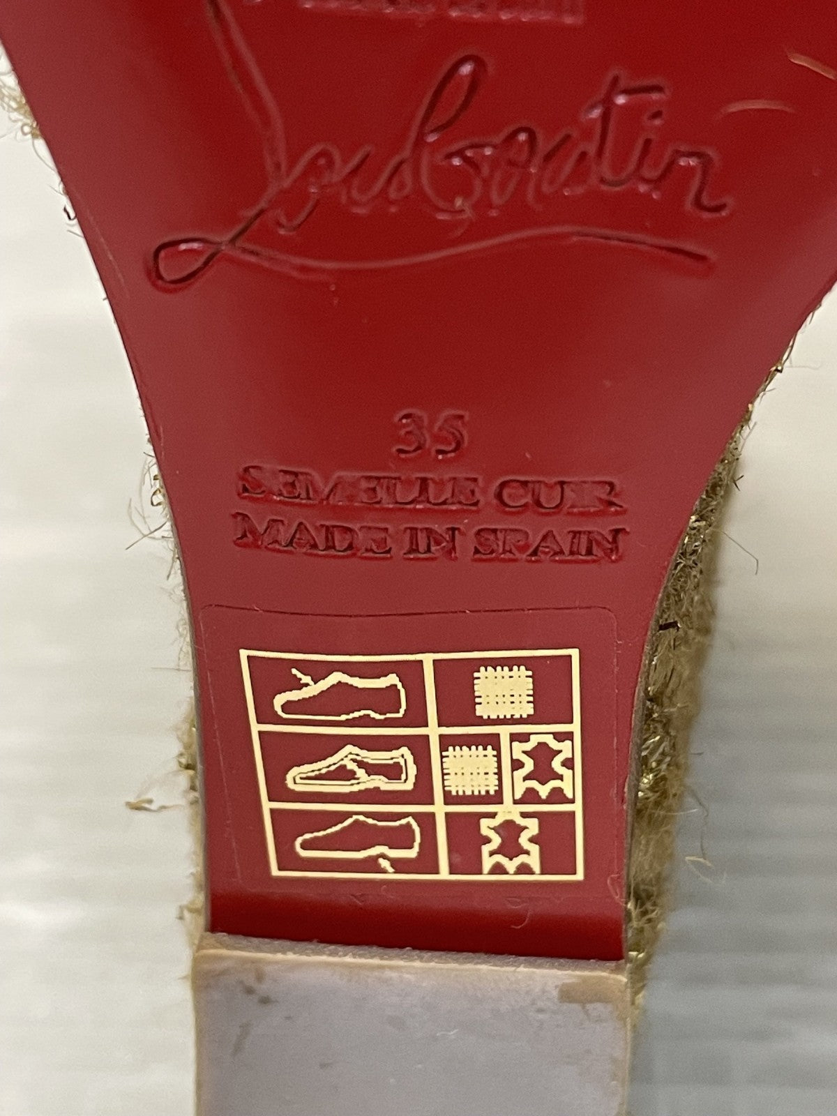 C.Louboutin MENORCA ウェッジソールサンダル 35 ブラック