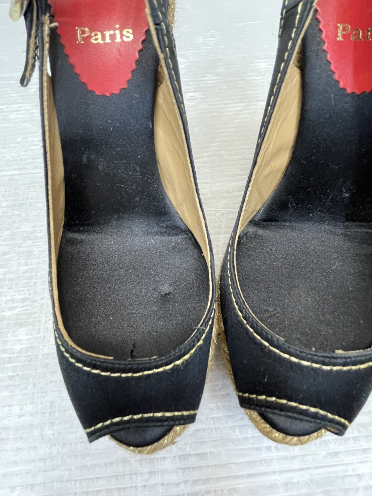 C.Louboutin MENORCA ウェッジソールサンダル 35 ブラック