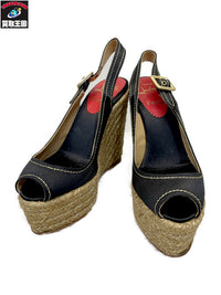 C.Louboutin MENORCA ウェッジソールサンダル 35 ブラック