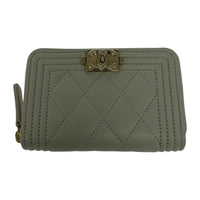 CHANEL ボーイシャネル キャビスキン コインケース アイボリー