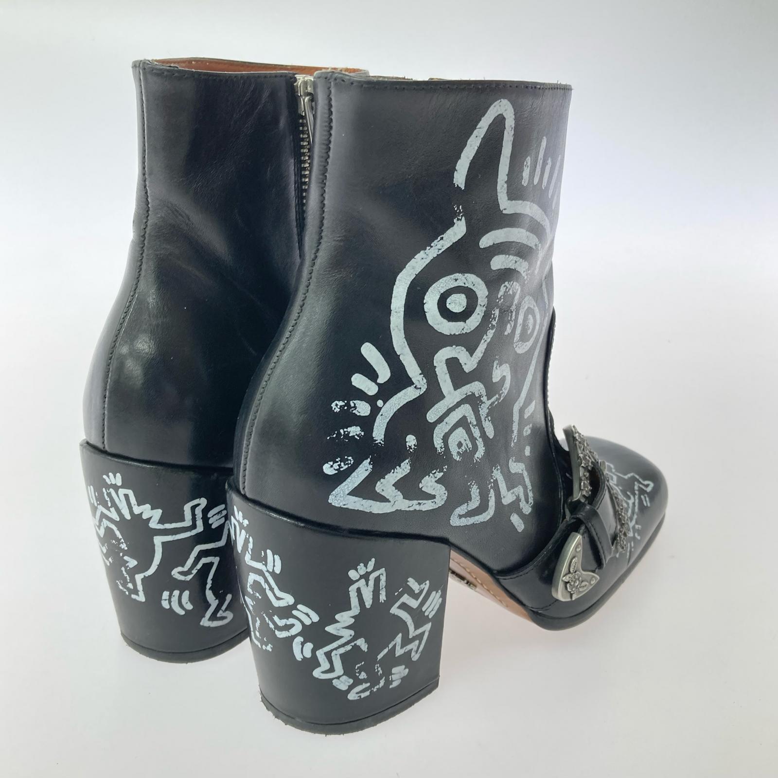 COACH×Keith Haring Western Moto Bootie ウエスタンブーツ US7.5(24.5cm程度)
