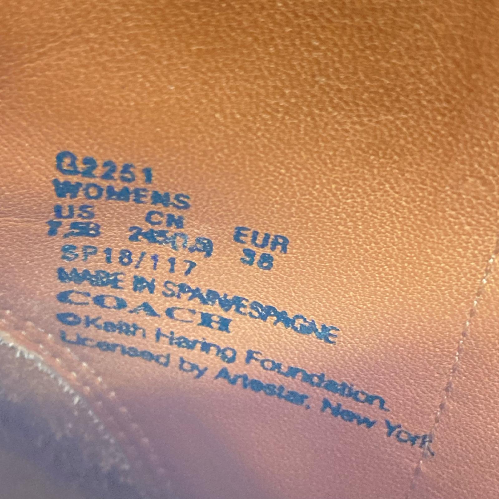 COACH×Keith Haring Western Moto Bootie ウエスタンブーツ US7.5(24.5cm程度)