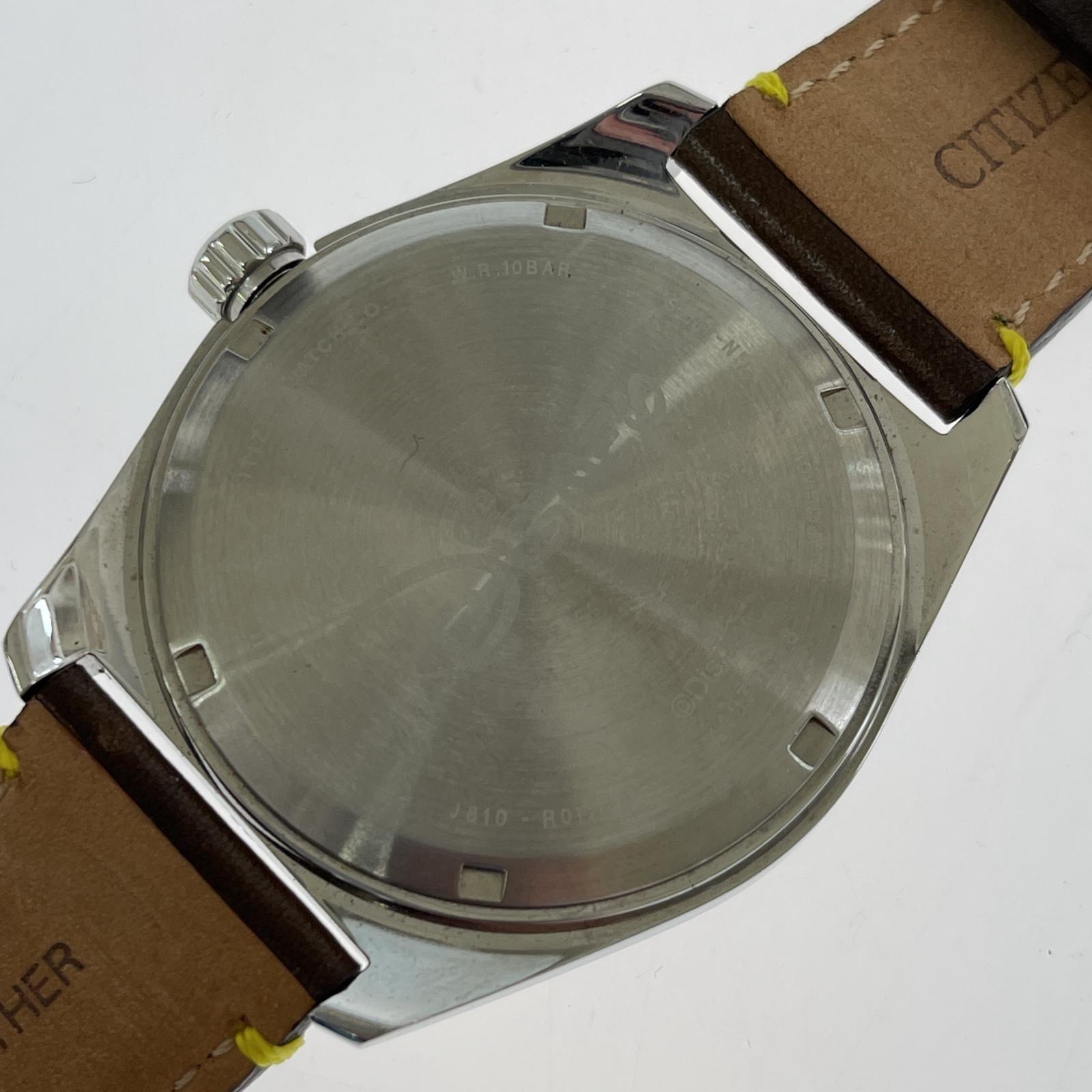 腕時計 ×Disney Eco-Drive レザーバンド ブラウン