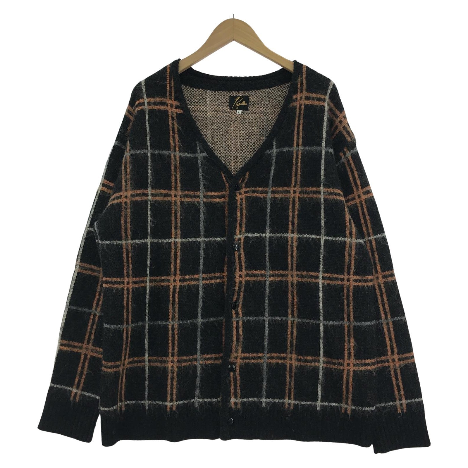 カーディガン ×LOFTMAN モヘア チェック L L