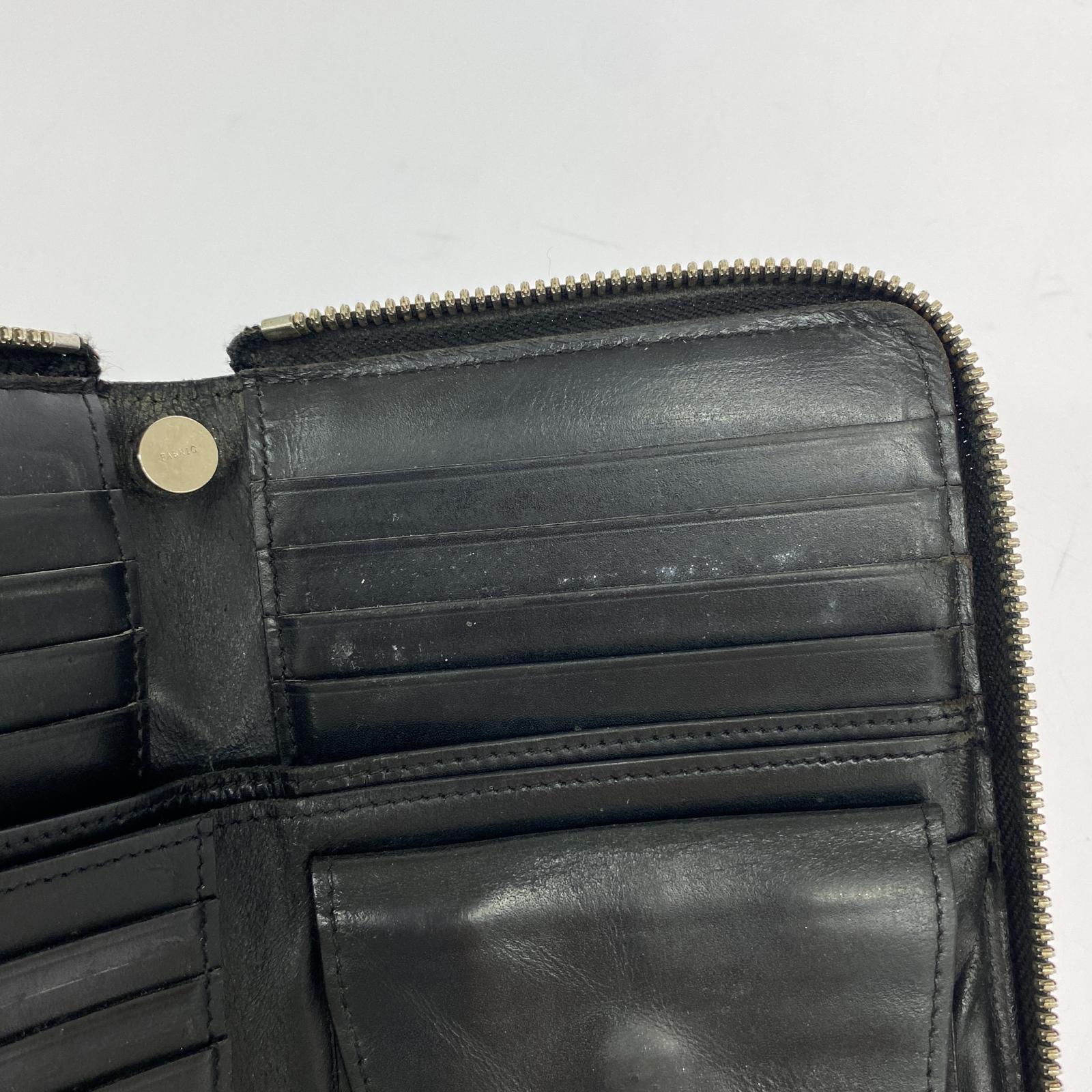 コンパクトウォレット discord Yohji Yamamoto ラウンドジップ ミドルウォレット ブラック ブラック