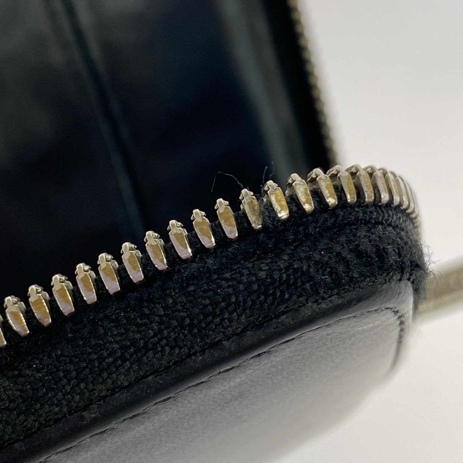 コンパクトウォレット discord Yohji Yamamoto ラウンドジップ ミドルウォレット ブラック ブラック