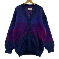 カーディガン GRADATION MOHAIR CARDIGAN M パープル M