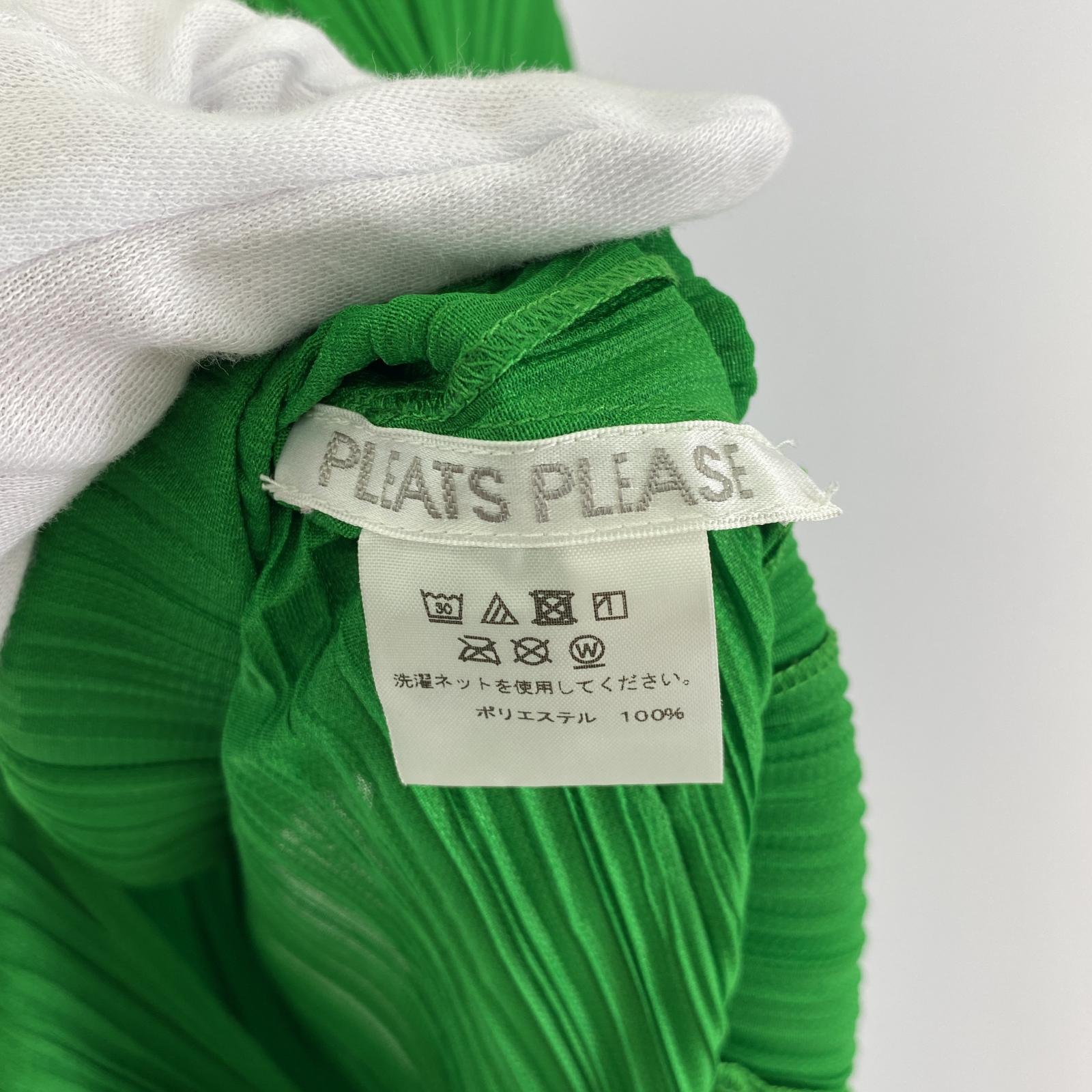 ワンピース PLEATS PLEASE ZIPコート 3 グリーン グリーン