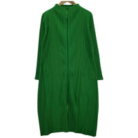 ワンピース PLEATS PLEASE ZIPコート 3 グリーン グリーン