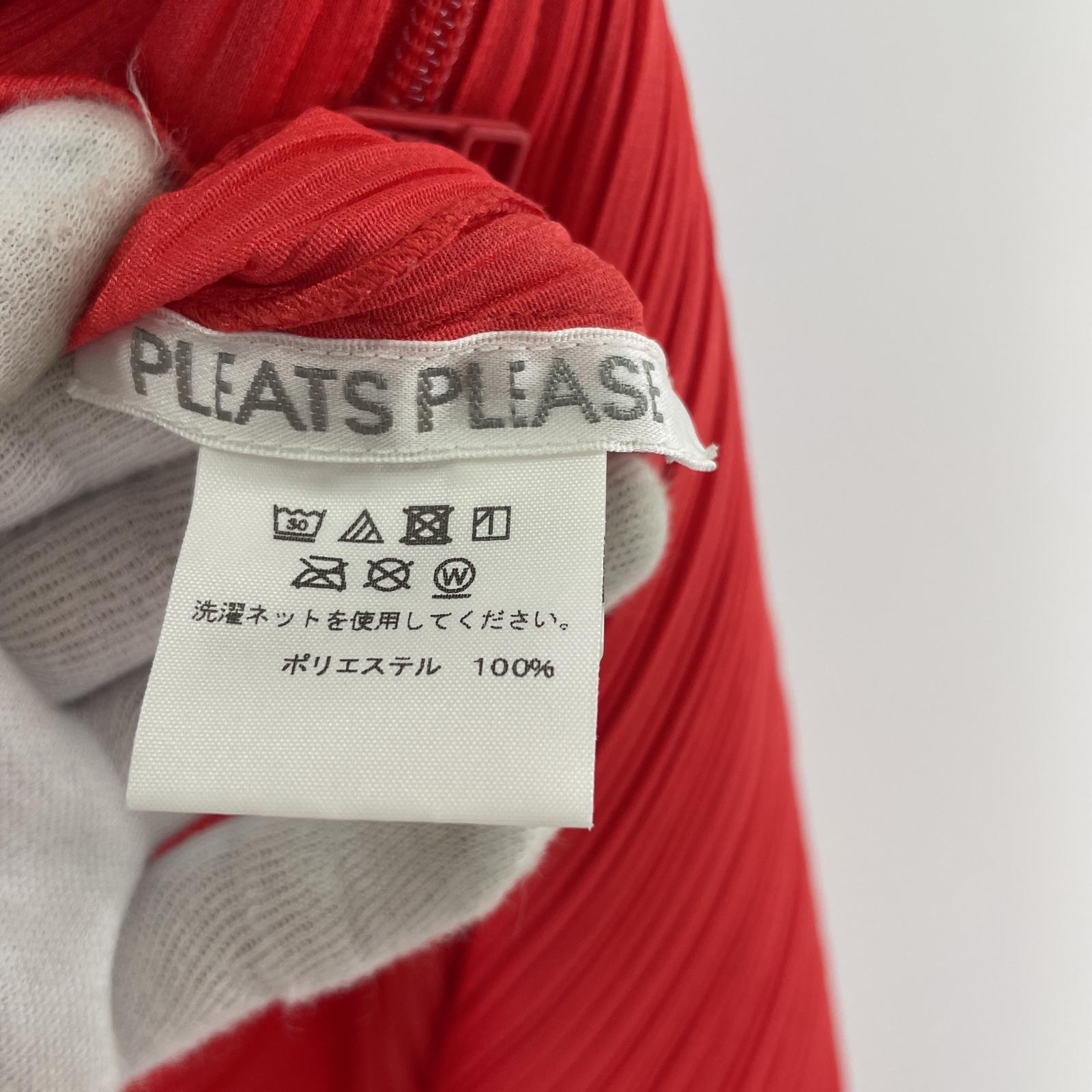 ワンピース PLEATS PLEASE ZIPコート 3 オレンジ 3 オレンジ