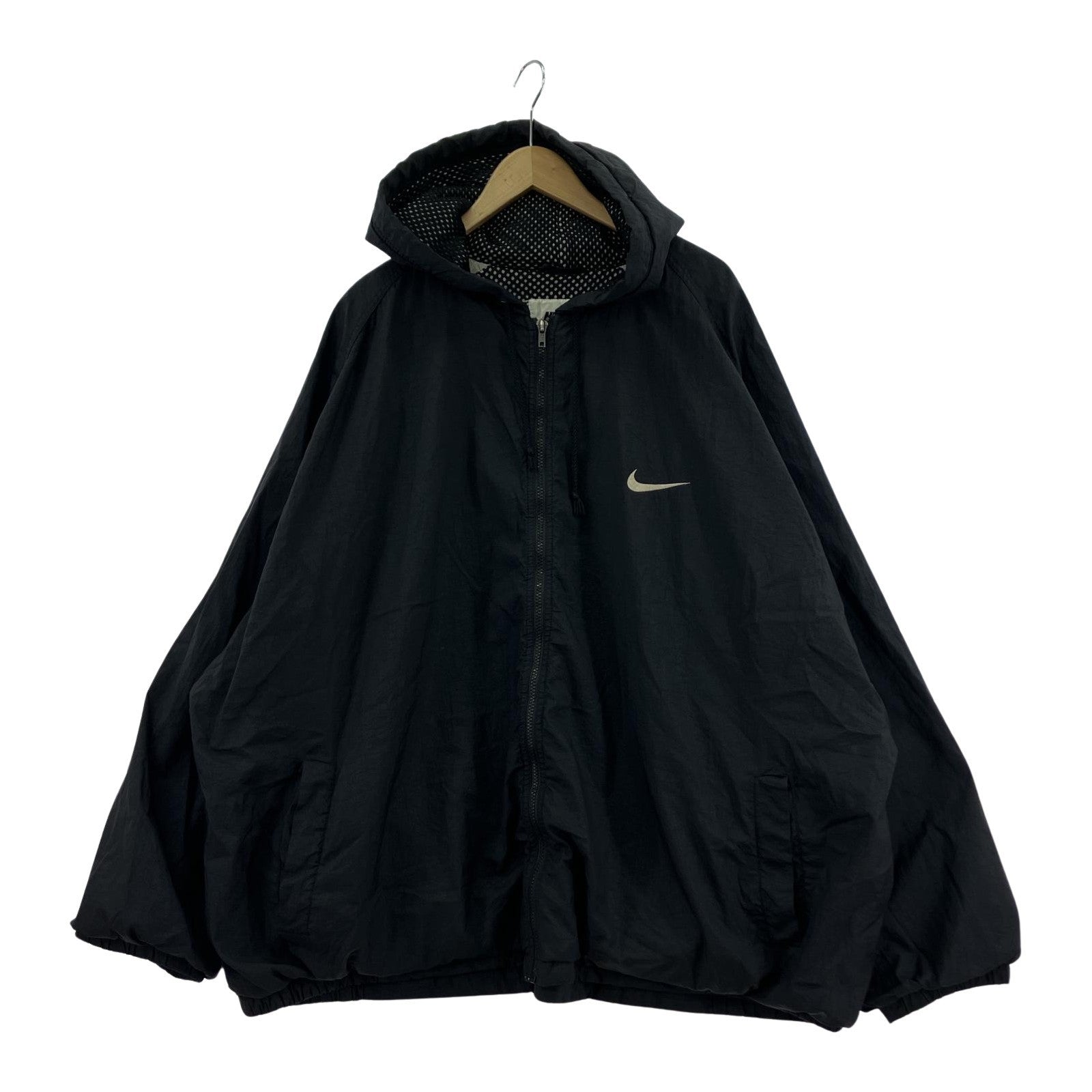 ジャケット 90s スウェット裏地 中綿ジャケット 黒 (4XL) ブラック