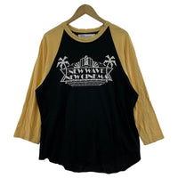 長袖Tシャツ Runaway ラグラン 黒 黄 L