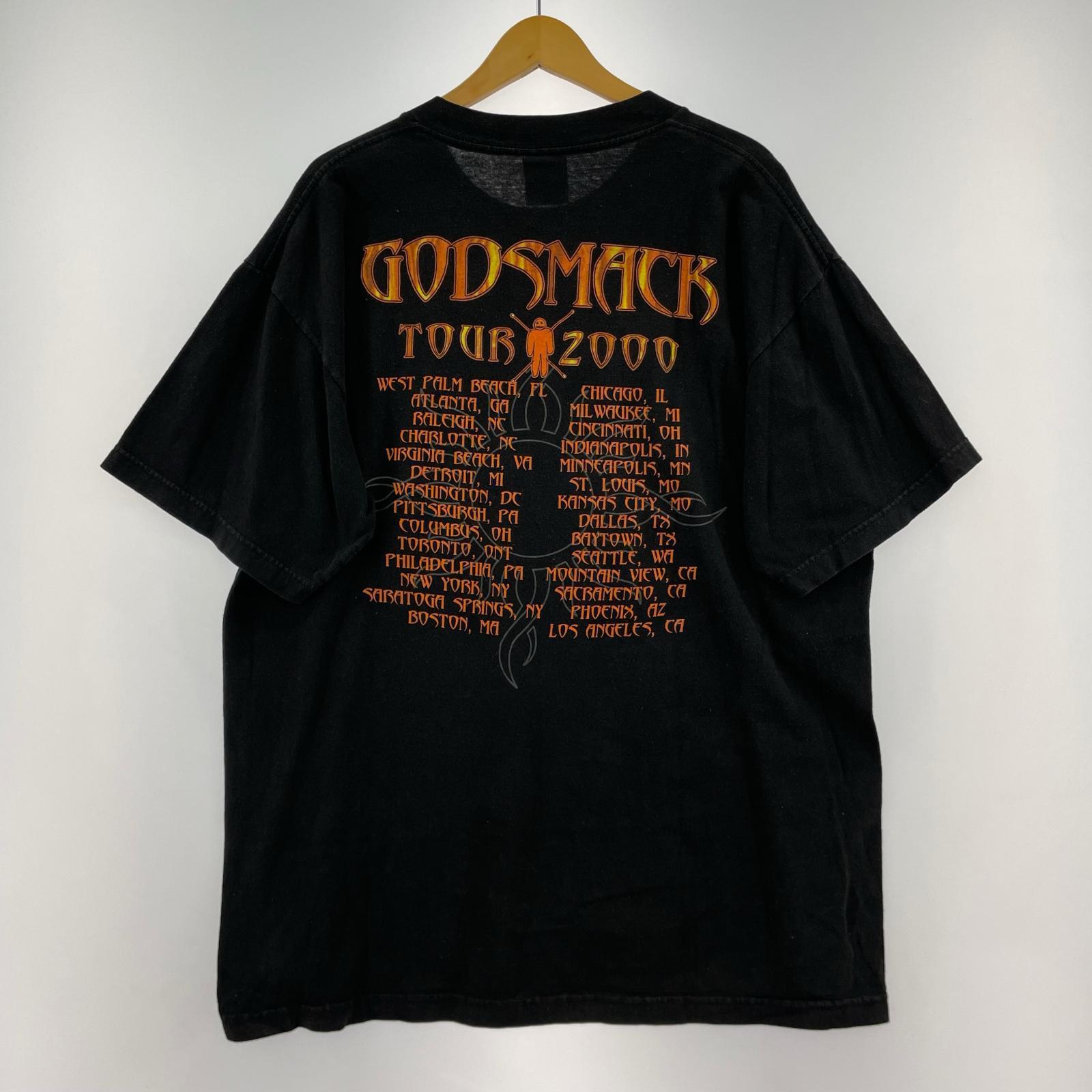 半袖Tシャツ GODSMACK 2000年ツアーTシャツ (XL) 黒 ブラック