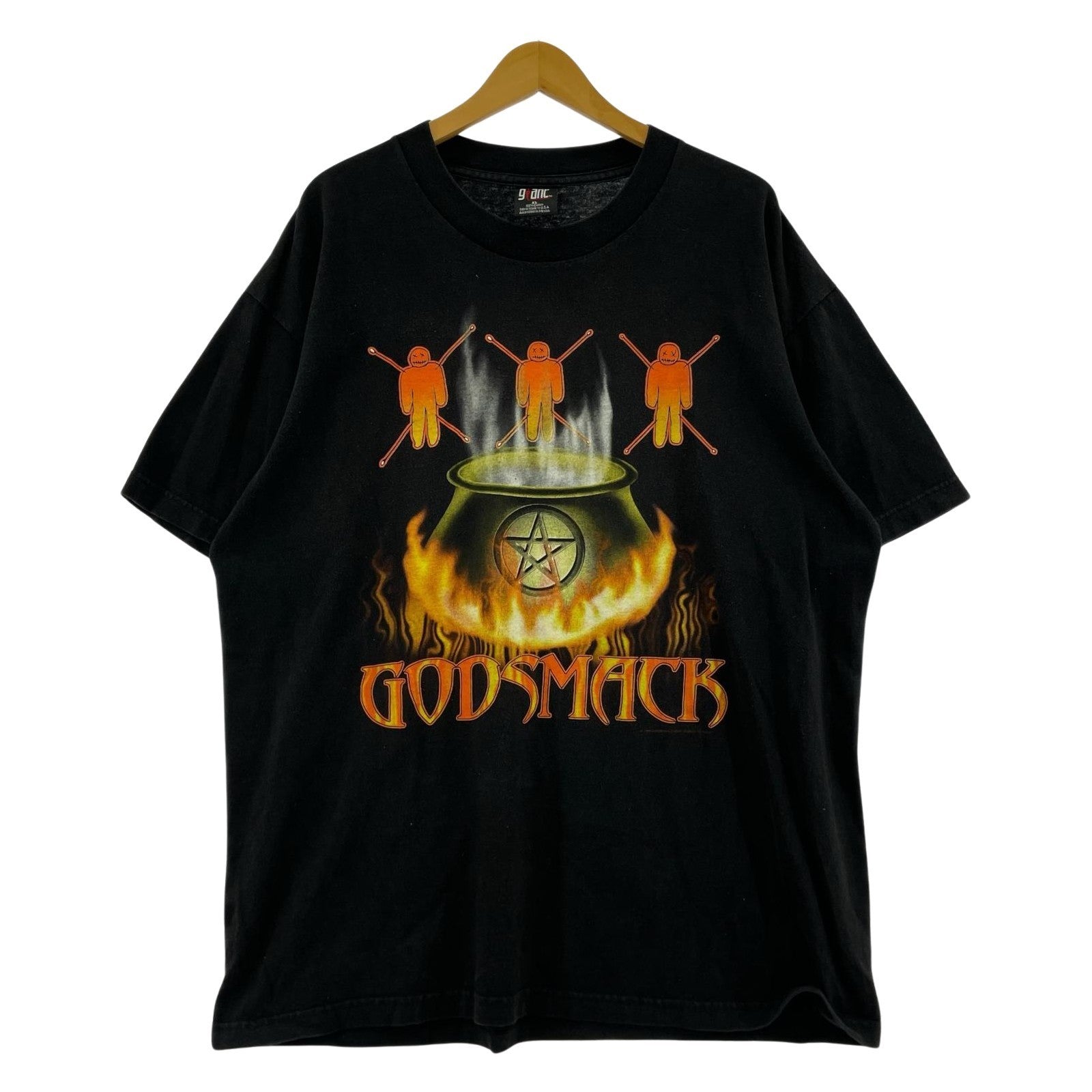 半袖Tシャツ GODSMACK 2000年ツアーTシャツ (XL) 黒 ブラック