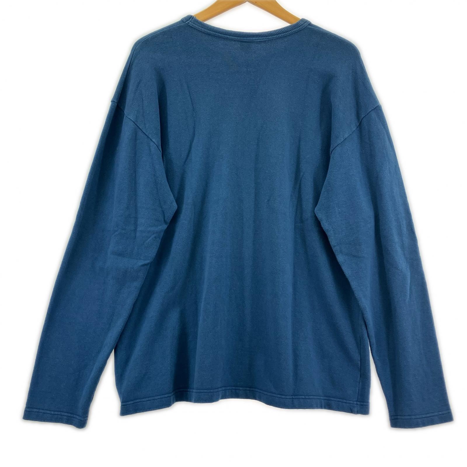 長袖Tシャツ 無地 紺 40