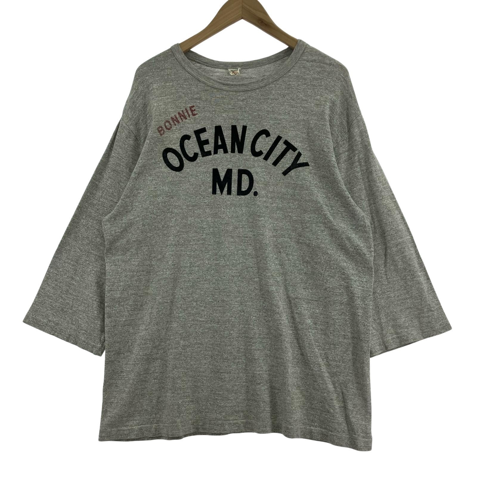 長袖Tシャツ 霜降り フェルト グレー L L グレー