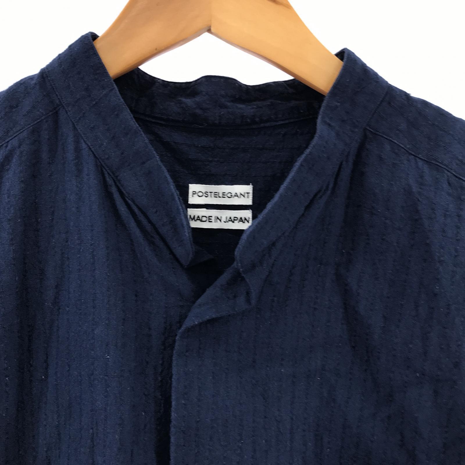 半袖シャツ POSTELEGANT Cotton Linen SS shirt M