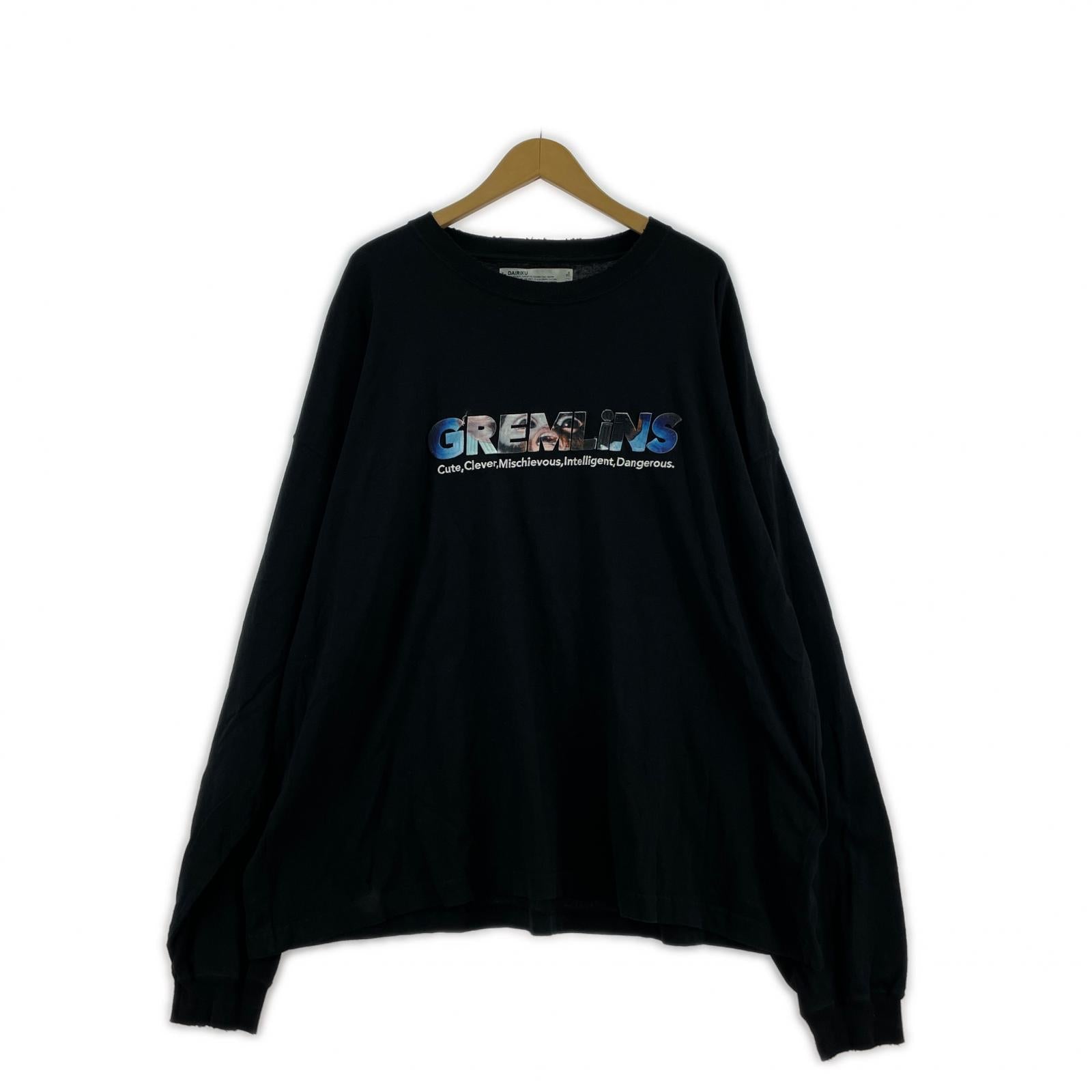 長袖Tシャツ 24SS GREMLiNS L/S Tee BLK F フリー ブラック