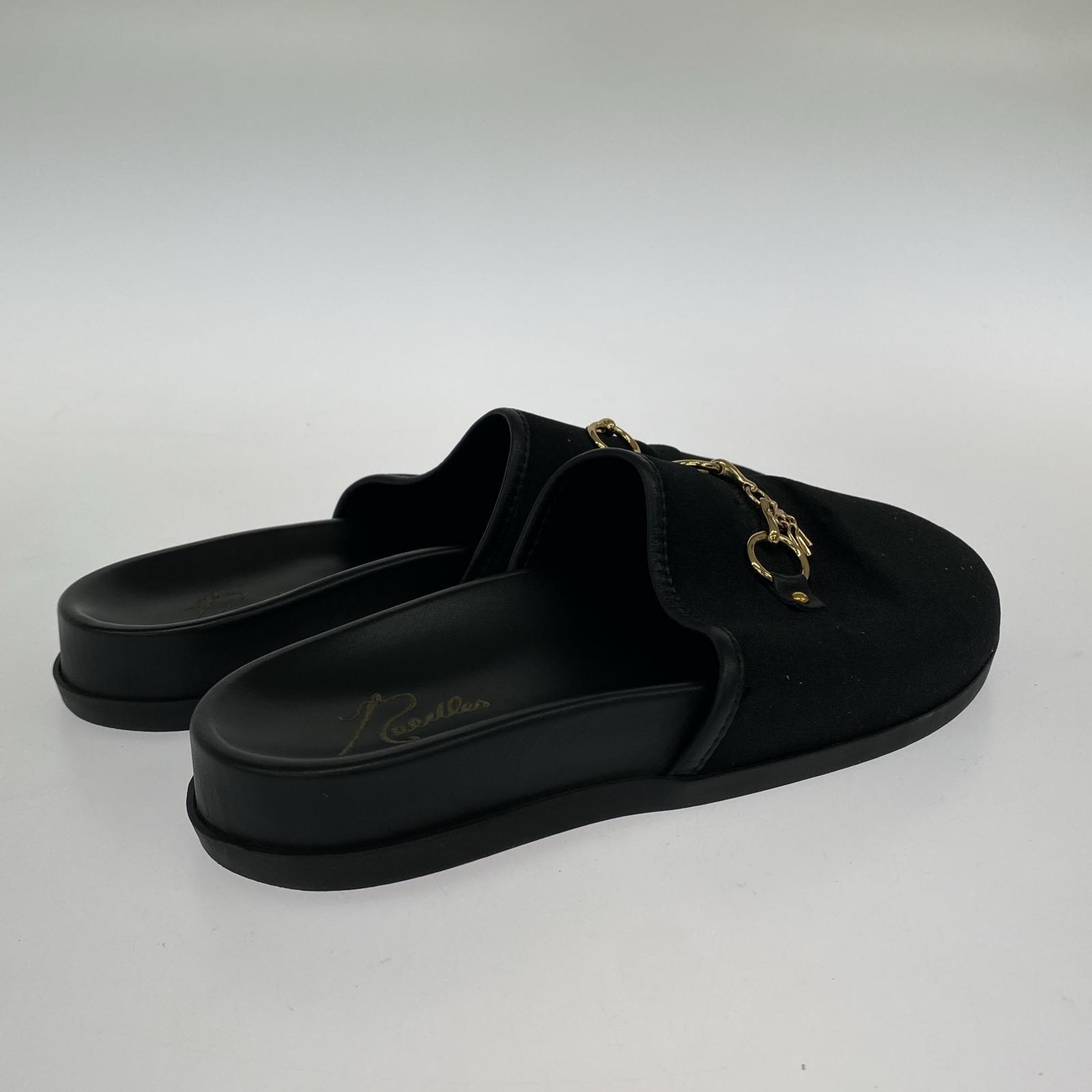 サンダル Bit Tassel Velvet Slip-In/41/ブラック 41 ブラック