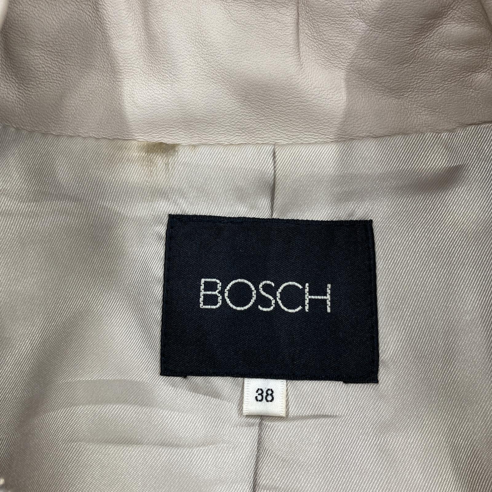 レザージャケット BOSCH 羊革 ラムレザージャケット (38) 38 ホワイト