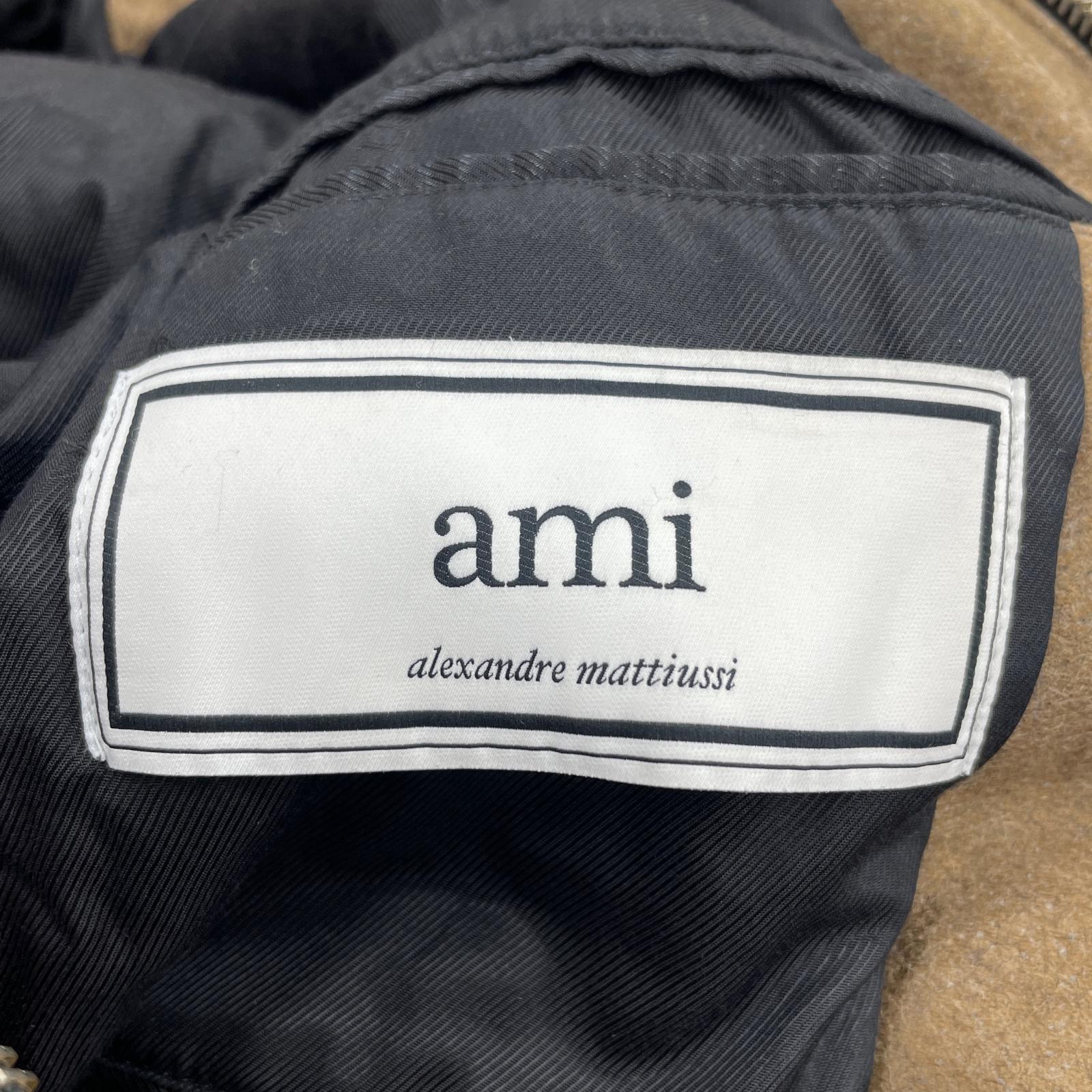 ジャケット ami alexandre mattiussi 襟ボアウールジャケット XS ブラウン