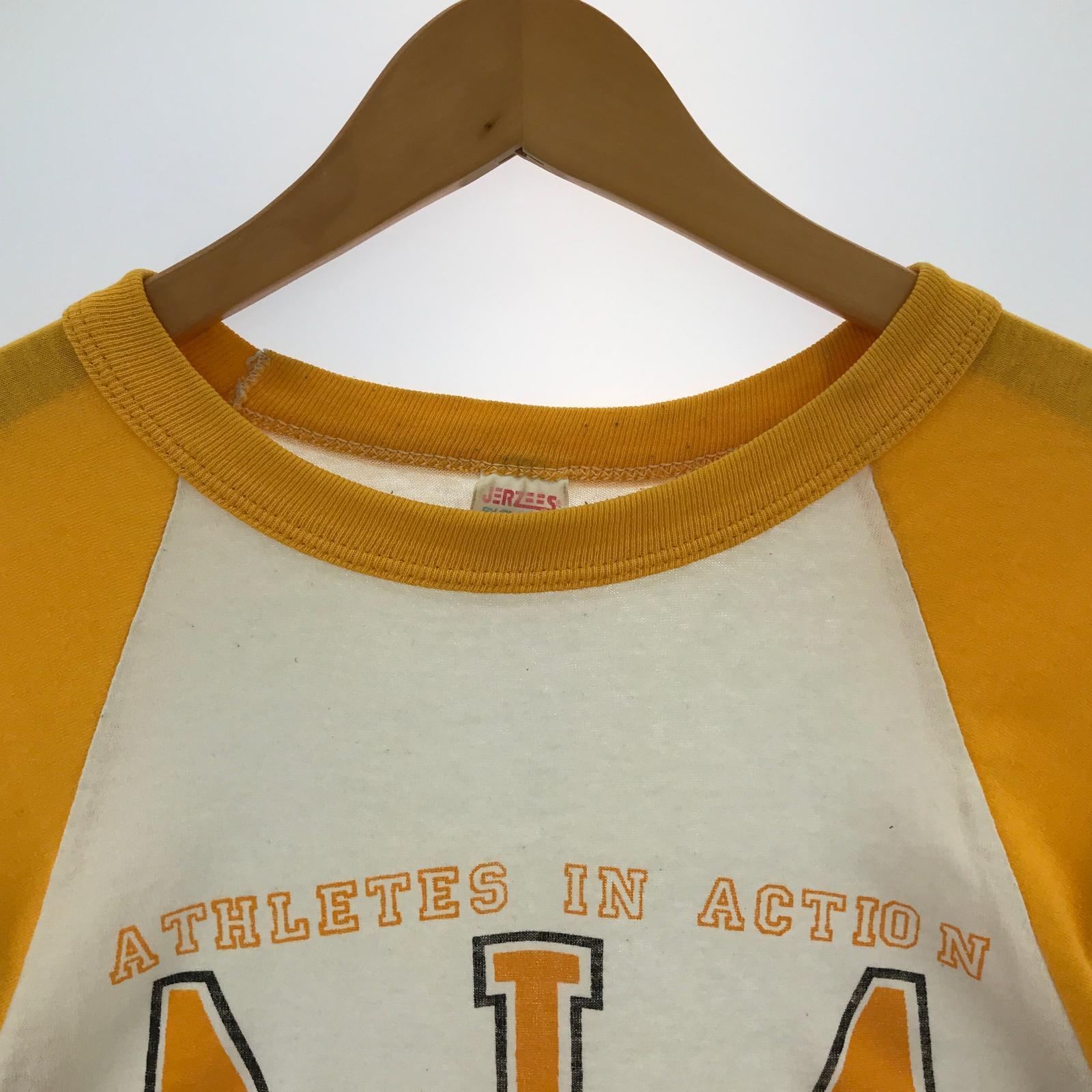 長袖Tシャツ 70-80s USA製 ラグランT (M) M ホワイト