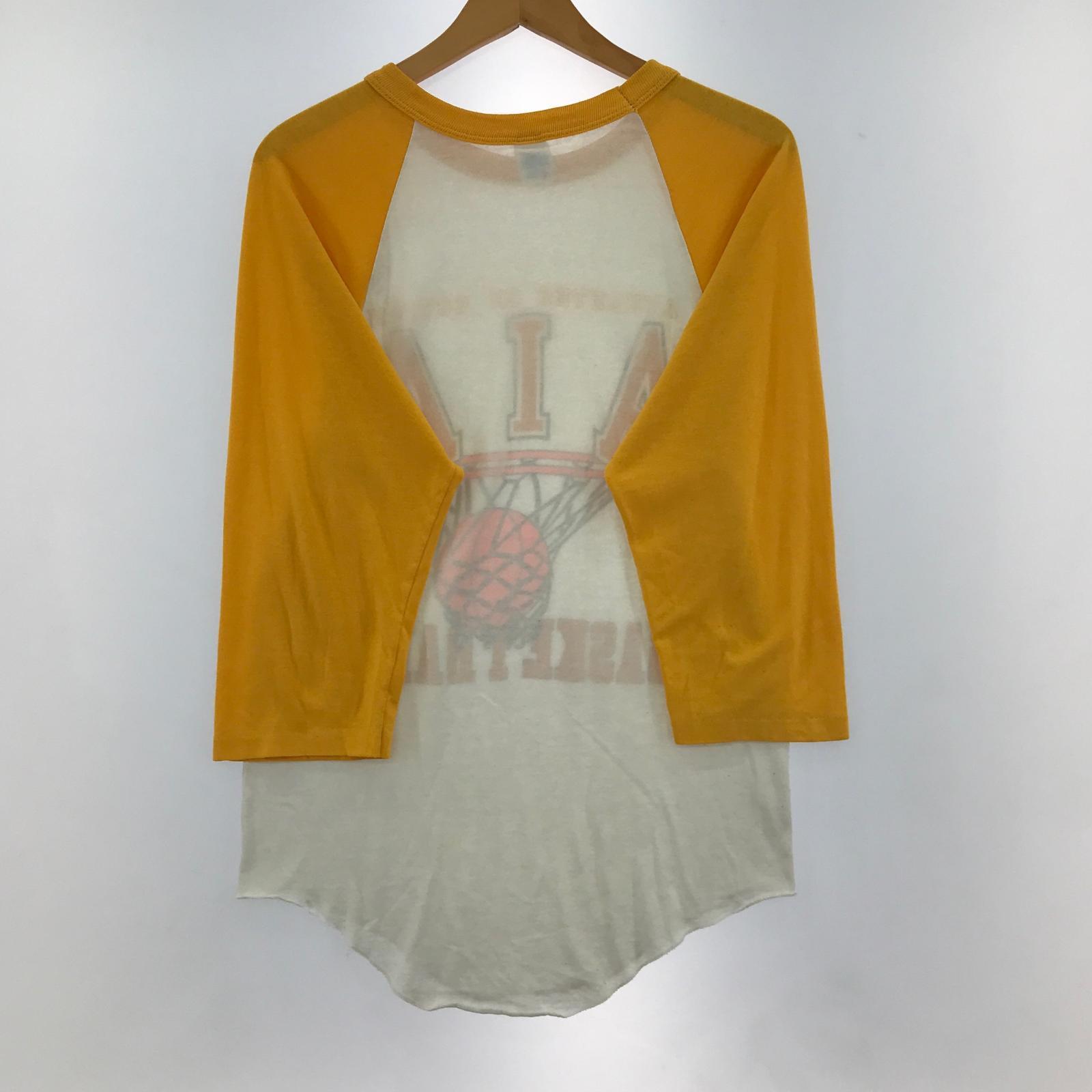 長袖Tシャツ 70-80s USA製 ラグランT (M) M ホワイト