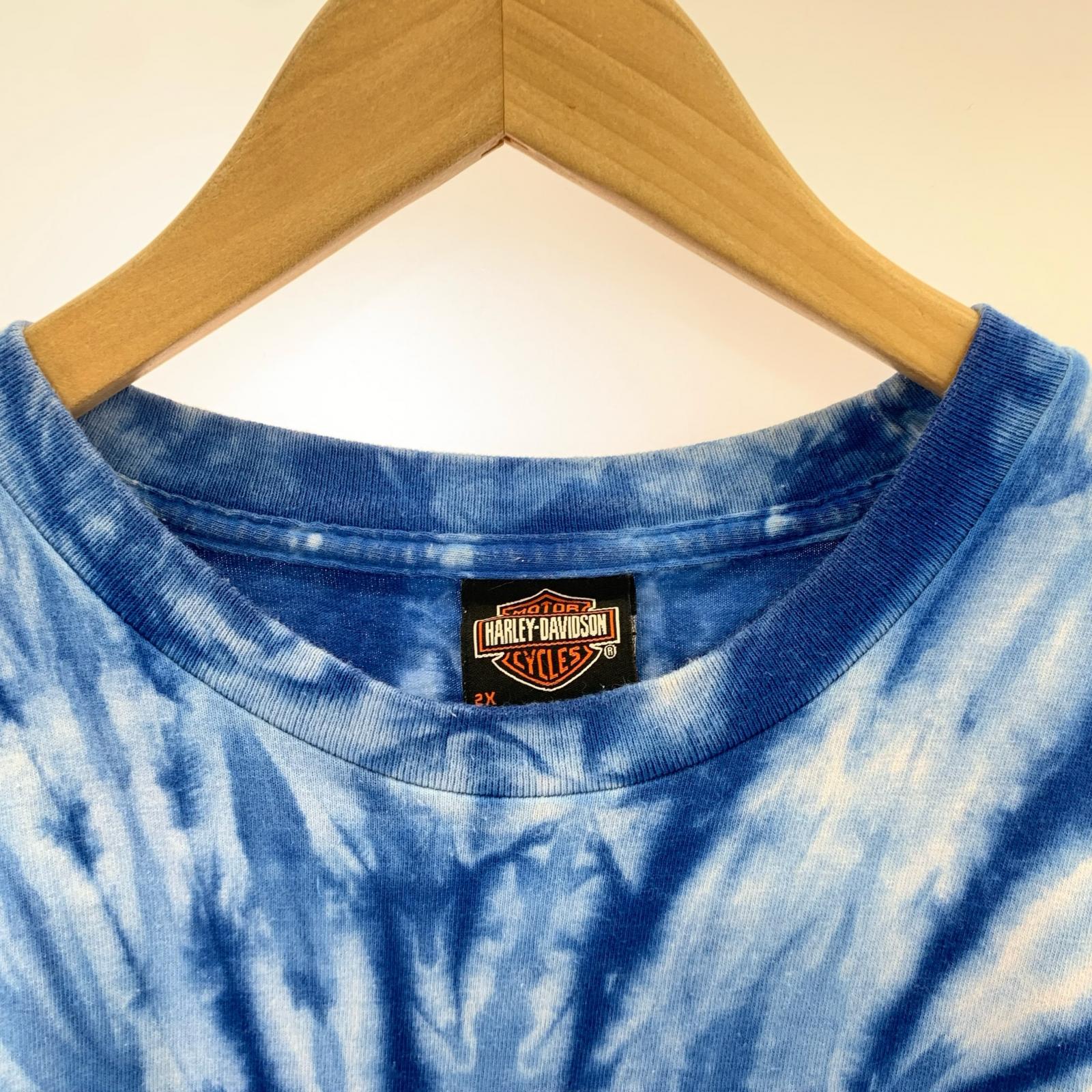 その他トップス Harley-Davidson 00s タイダイ ロゴプリント 青 (2XL)