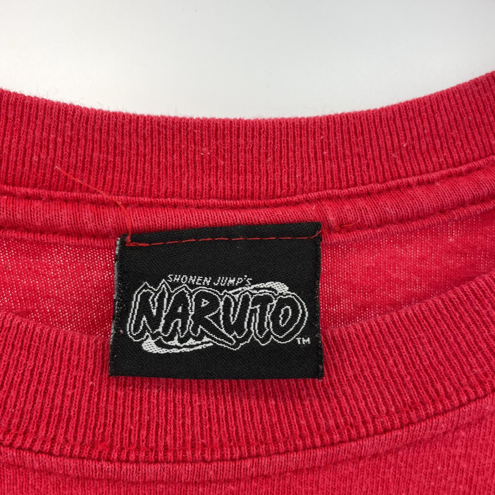 半袖Tシャツ 00s 赤単うずまきナルト (S) レッド