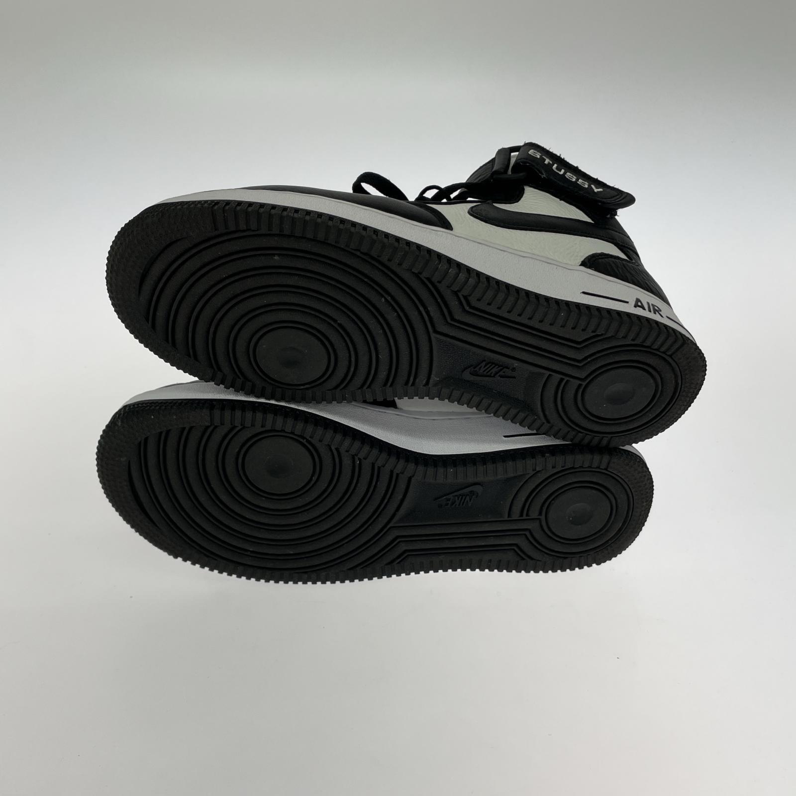 スニーカー STUSSY AIR FORCE 1 07' MID BLACK 26.0cm 26cm (US8 UK7 1/2 EU42) ブラック