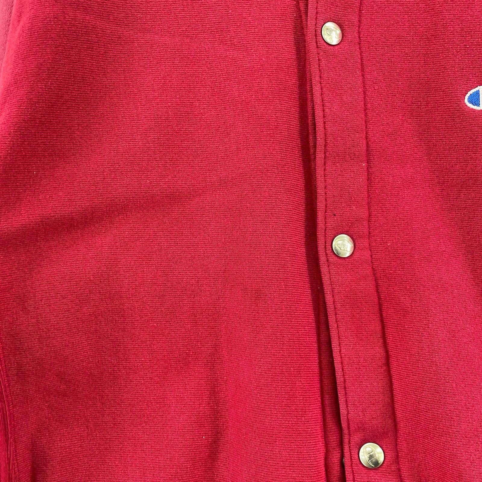 ジャケット 90s Champion RW スウェットカーディガン (XL) RED レッド