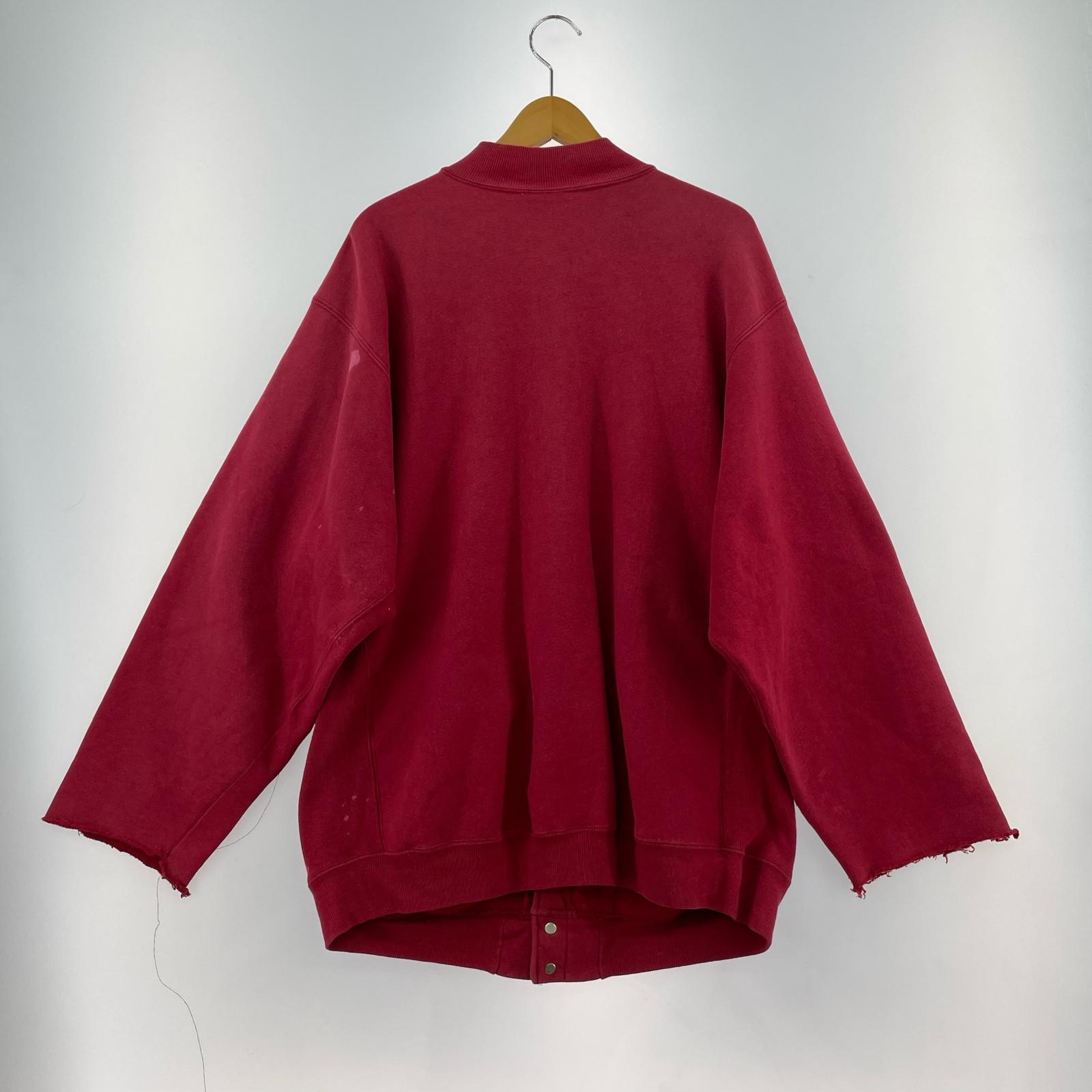 ジャケット 90s Champion RW スウェットカーディガン (XL) RED レッド