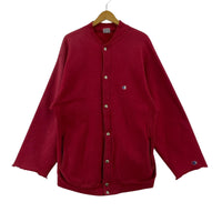 ジャケット 90s Champion RW スウェットカーディガン (XL) RED レッド