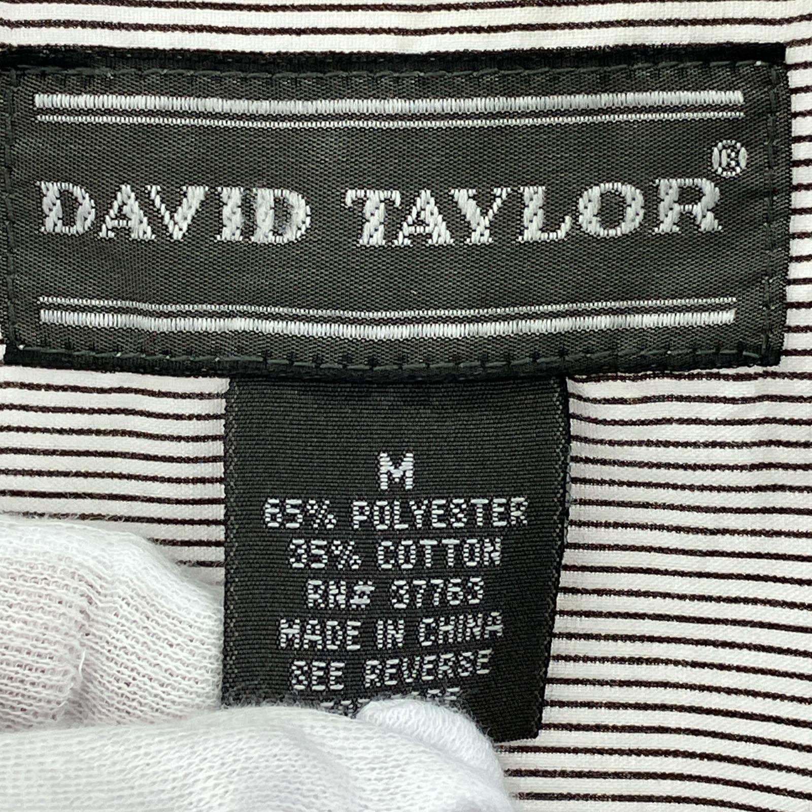 半袖シャツ DAVID TAYLOR ストライプ柄キューバシャツ M