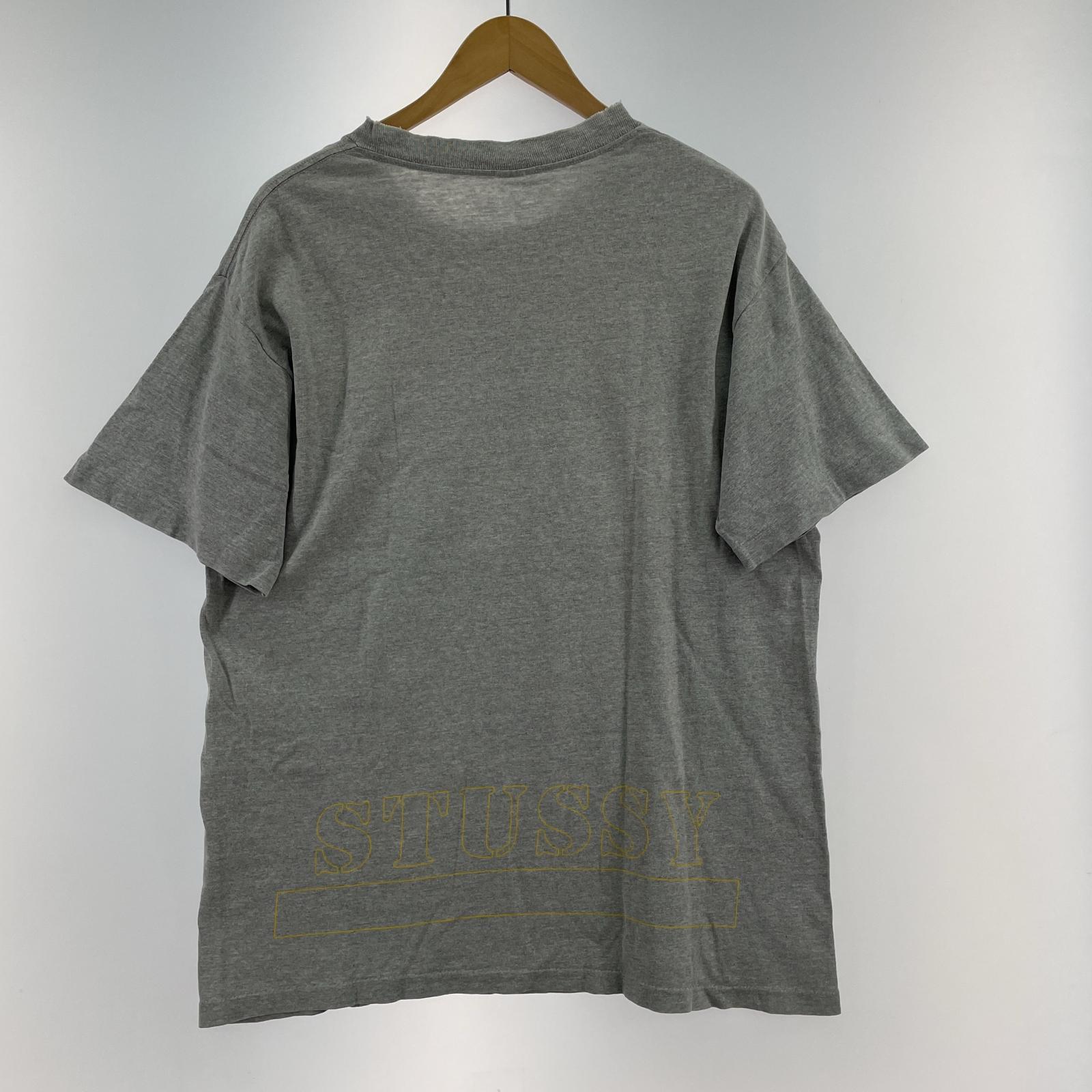 半袖Tシャツ 90s USA製 カモフラ Sロゴ print tee L L グレー
