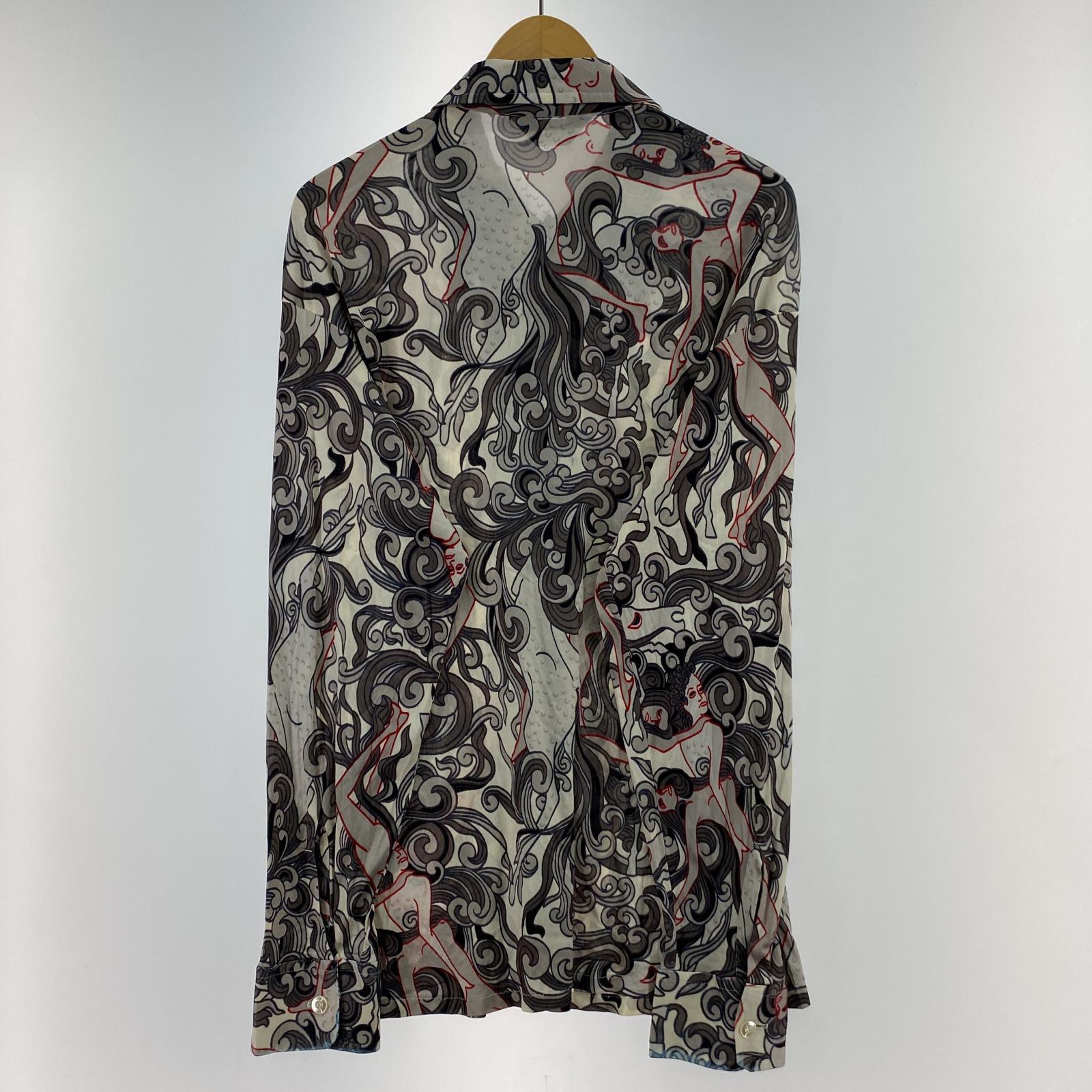 長袖シャツ 70s Nude Print 唐草 XL