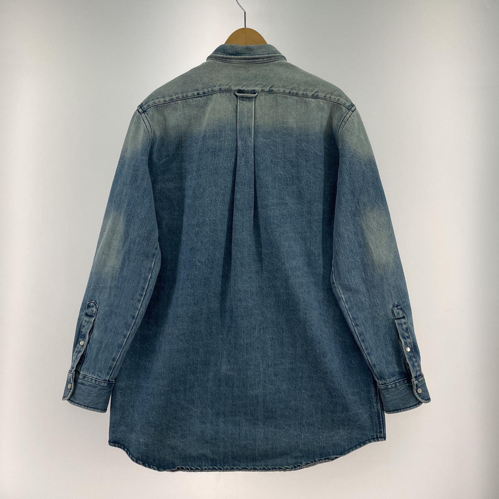 長袖シャツ AMI paris デニムシャツジャケット S ブルー S ブルー