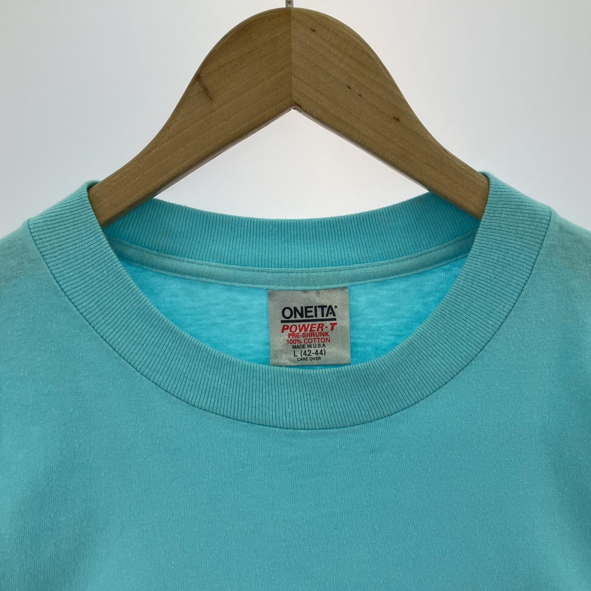 半袖Tシャツ ONEITA 80s~90s USA製 水色 (L) L ブルー