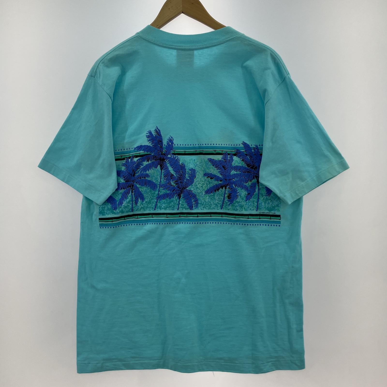 半袖Tシャツ ONEITA 80s~90s USA製 水色 (L) L ブルー