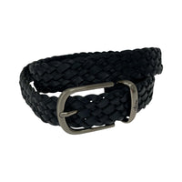 その他アクセサリー Braided Leather Belt ネイビー ネイビー