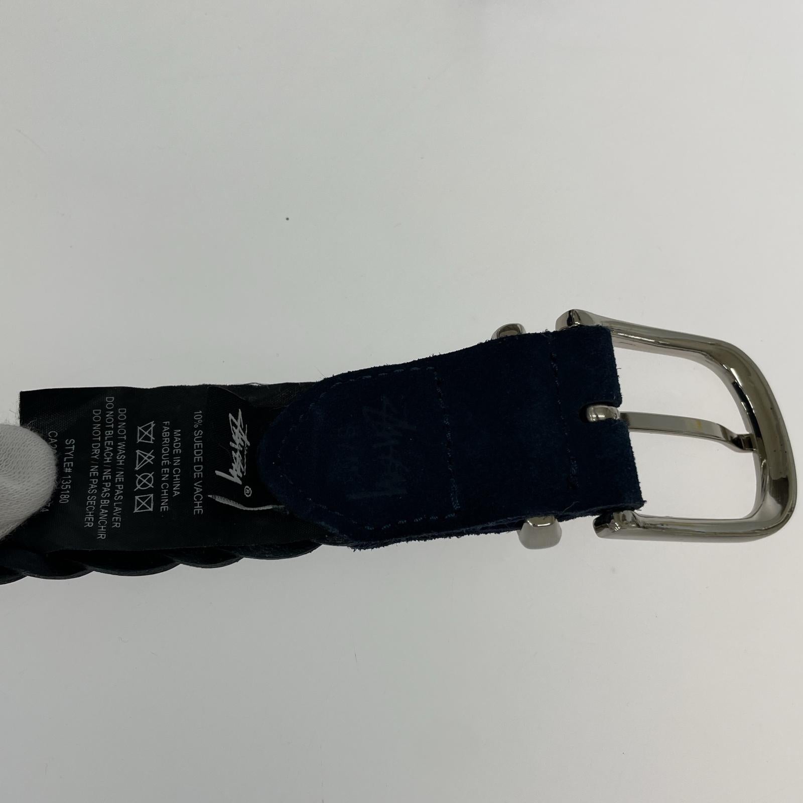 その他アクセサリー Braided Leather Belt ネイビー ネイビー