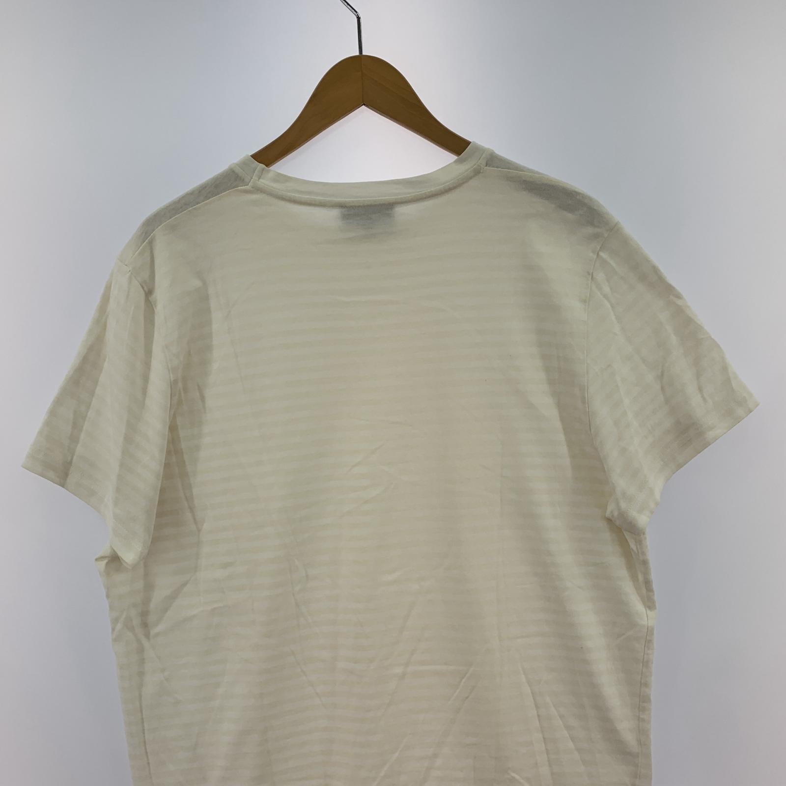 半袖Tシャツ ボーダー/XL/ベージュ LL ホワイト