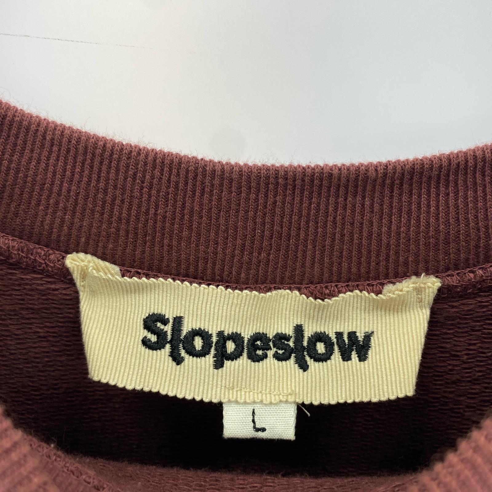 半袖Tシャツ Slopeslow overdyed half sleeve T L ワインレッド