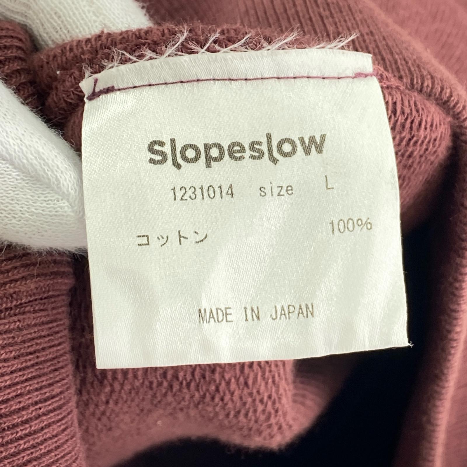 半袖Tシャツ Slopeslow overdyed half sleeve T L ワインレッド